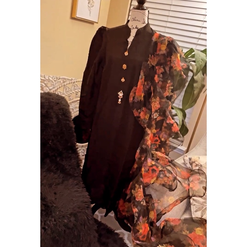 Raw silk desi suit